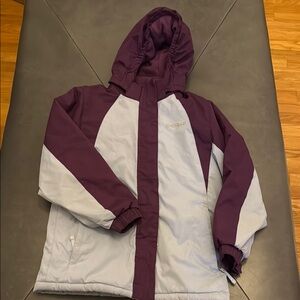 Endirad Purple and Gray Hooded kids winter ski coat jacket size 11/12